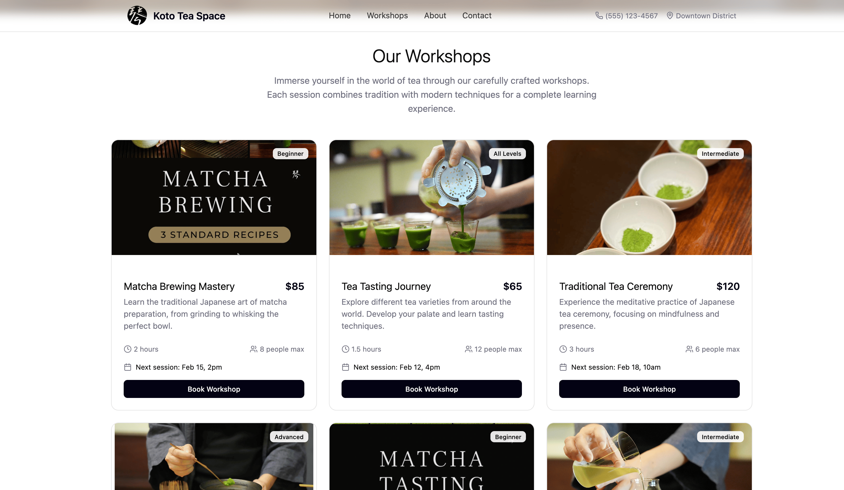 Koto Tea Space Website & App